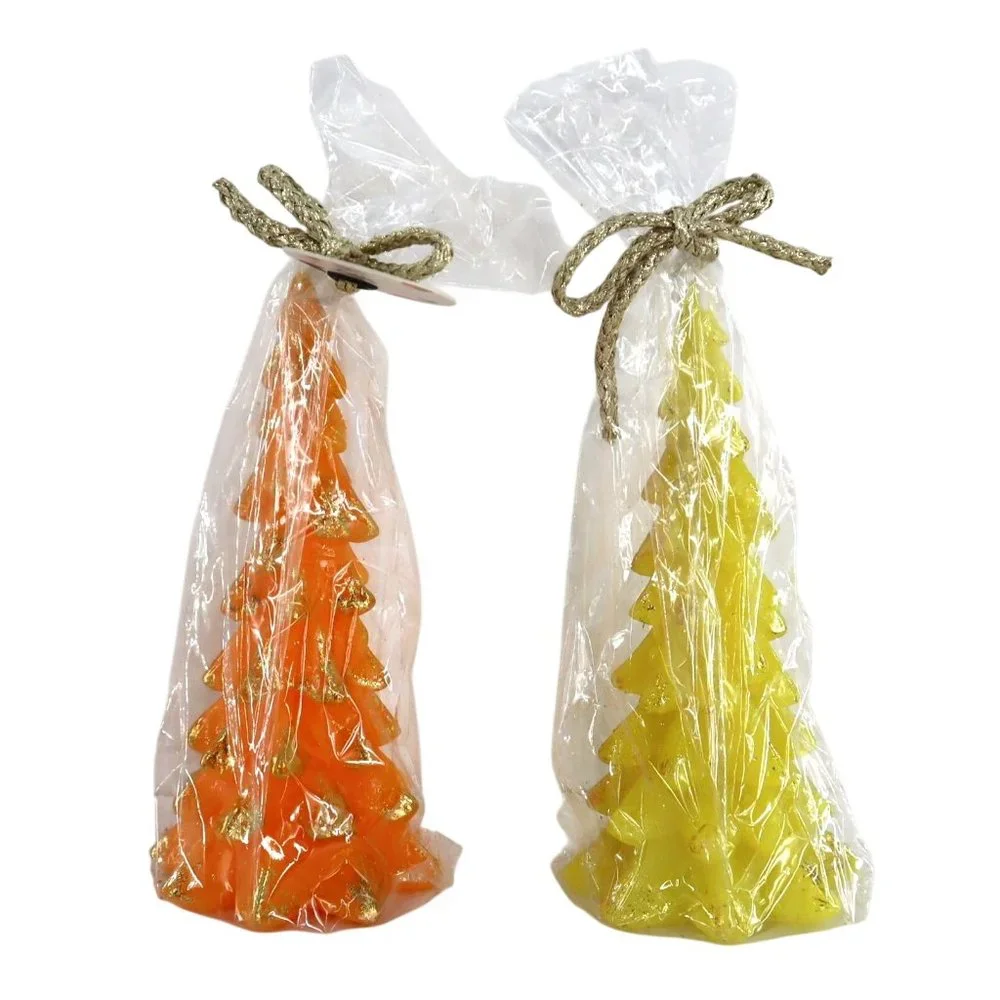 Stephen Brown Glitterville Studios Candle 2 Pcs Whimsical Holiday Christmas NWT